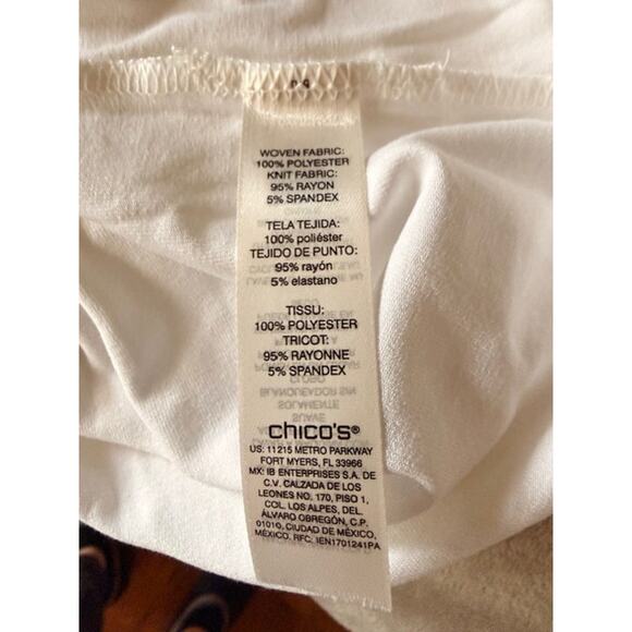 Chico’s EasyWear Double Layer Tank Top Alabaster Size 1 NWT - Picture 5 of 6